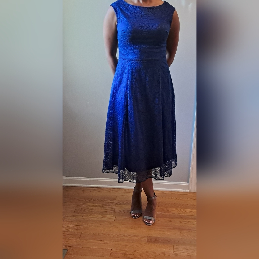 Elegant Betsy Johnson Blue Lace Dress Size 10